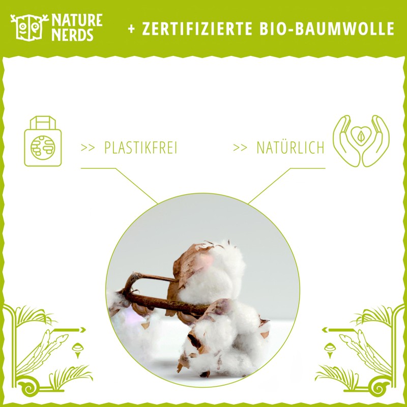 Nature Nerds - Cotton Buds (800 Pieces) Made of Bamboo