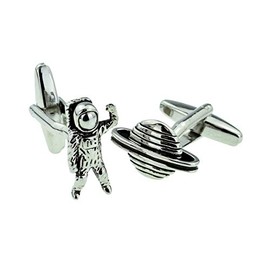 Astronaut & Planet Mixed Pair Cufflinks Presented in a Box