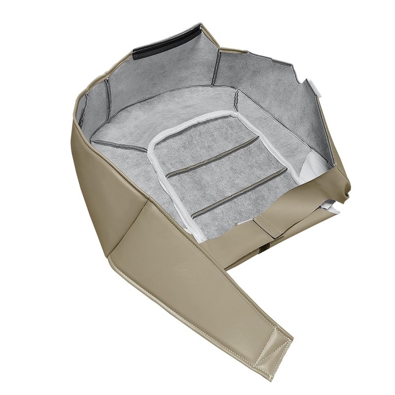 Mievlyo Driver Side Bottom Replacement PERF Leather Seat Cover Tan