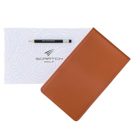 Generisch Scratch Golf Scorecard Holder with Pencil | Premium Scorecard & Yardage Book Holder (Cognac)