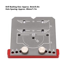 Jig Template, Concealed Hinge and Mounting Plate Drilling Jig Aluminum Alloy Cabinet Hinges for Kitchen Bedrooms Bathrooms