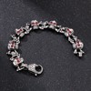 Klapgo Ghost Head Skull Bracelet for Men with Red Eyes