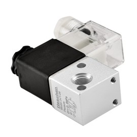 Heschen Electrical Pneumatic Solenoid Valve, 3V1-06, 24VDC Coil, PT1/8'' Port, 3/2 Way, Normally Closed, CE