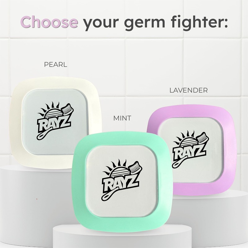 Rayz UV-C Toothbrush Sanitizer | Portable & Rechargeable | 99.9%
