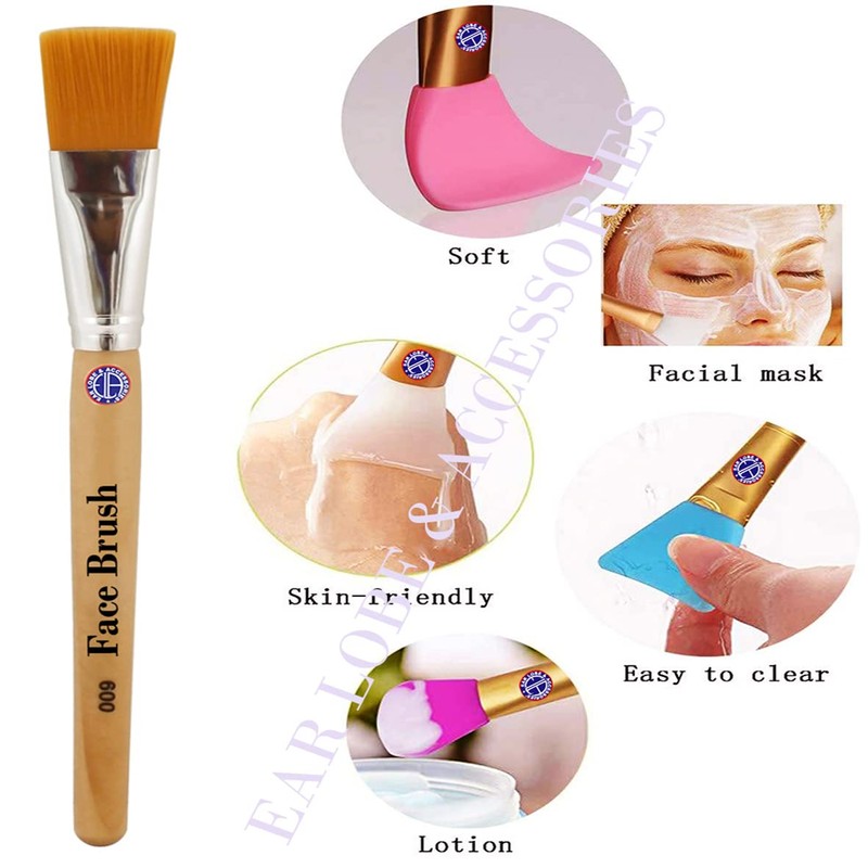 Ear Lobe & Accessories Brown Face Pack Brush