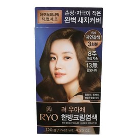 려 우아채 멋내기새치크림 자연갈색 Ryo Elegant Gray Hair Cover Cream Natural Brown