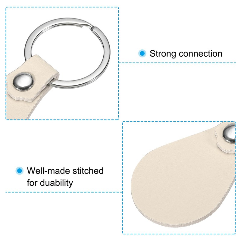 PATIKIL Leather Key Ring Set, Pack of 24, PU Leather