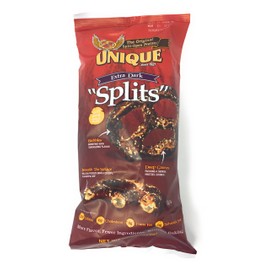 Unique Extra Dark Pretzel Splits, 11 Oz. Bag (Four - 11 Oz. Bags) by Unique Pretzels
