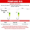 Vipfish Pompano Rig for Surf Fishing - 6 Pack Pompano