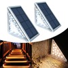 TOTHDATE 2PCS Solar Step Lights Warmwhite Light, Solar Stair Light