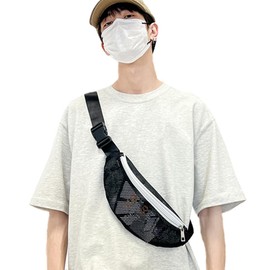 Mesh Body Bag, Chest Bag, Shoulder Pouch, Men's, Women's, Stylish, Lightweight, Breathable, Crossbody Wear, Running Pouch, Waterproof, Swimming, Beach Bag, Mini, Casual, Waist Pocket, Adjustable, For