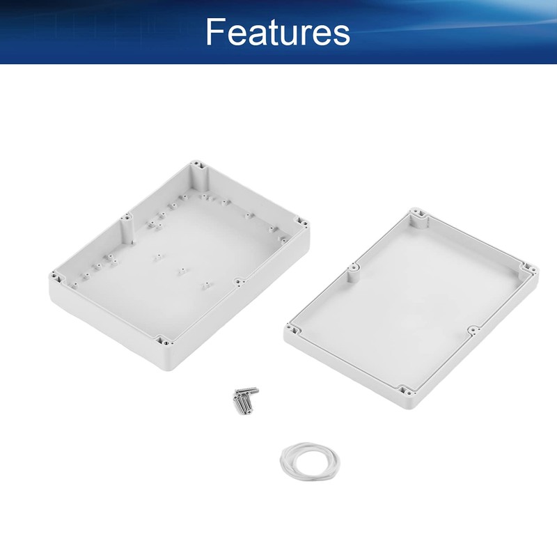Heyiarbeit 1Pcs 263x185x60mm/10.35" x 7.28" x 2.36" ABS White Dustproof