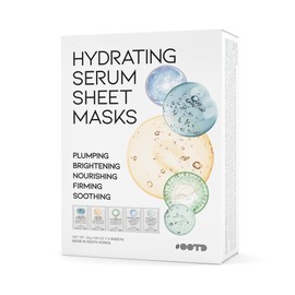 #OOTD Hydrating Sheet Mask Starter Kit Variety Pack for Skin Care, Dry, Ance, Sensitive Skin, Korean Vegan Facial Sheet Mask for Men & Women, Collagen, Cica, Ceramide, Hyaluron, Retinol 5EA