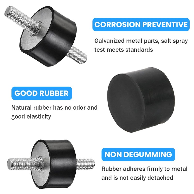 JNNJ 4 pieces rubber buffer vibration isolator brackets, shock absorber