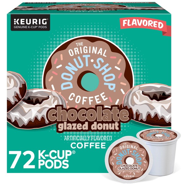 The Original Donut Shop Coffee Chocolate Glazed Donut Keurig Single-Serve K-Cup Pods, Medium Roast Coffee, 72 Count