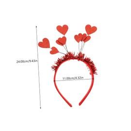 Outanaya Heart Hair Hoop Valentine's Day Party Headband for Women Comfortable Hair Accessory for Celebrations and Gatherings Sweet Heart Design for Family and Friends