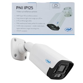 PNI IP125 Video Surveillance Camera, 5MP, H.265, Outdoor and Indoor IP66, Person Detection, Motion Detection