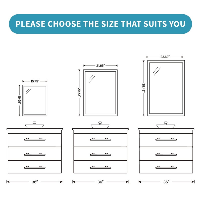 Ultrue Retro Copper Effect Framed Wall Mirror, 24x36 Rectangle Mirror,