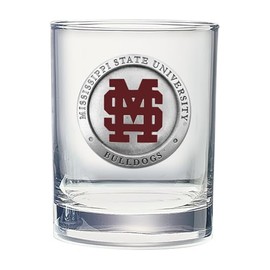 Heritage Pewter Mississippi State Baseball Double Old Fashion | Double Rocks Glass 14 OZ for Liquor | Expertly Crafted Pewter Glass