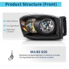 LEDKINGDOMUS Headlights Assembly Pair for 2006-2008 Dodge Ram 1500 2500