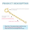 10k Real Gold Necklace Extender 1"/1.5"/2"/3"/4", Durable Strong Removable Adjustable