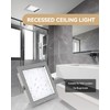 HITOO 8 Inch Square Recessed Light 5000K Anti-Glare LED Ceiling
