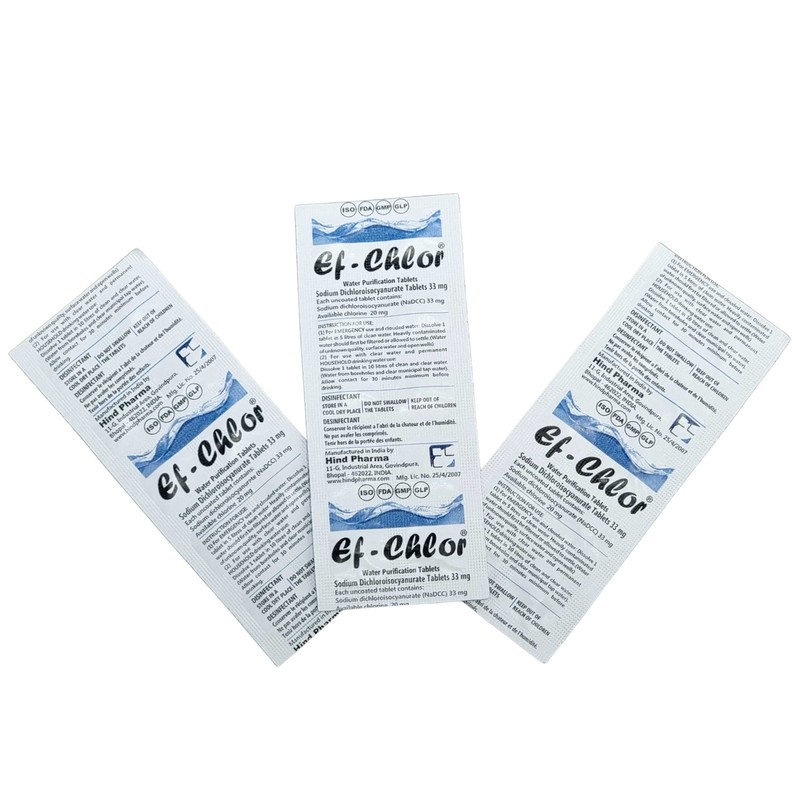 Ef-Chlor 33 mg Water Purification Tablets – Treats 4–5 litres