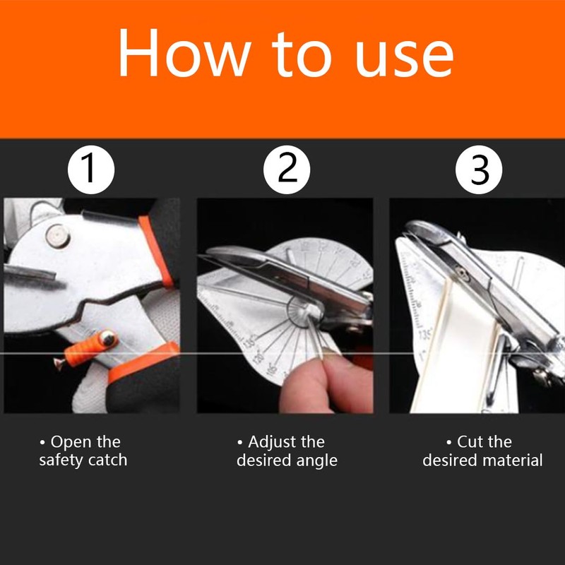 Mitre Scissors, Cable Duct, Multifunctional Right Angle Scissors, Adjustable from