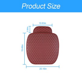 Moly Magnolia Leather Car Seat Cover/Protector, Car Seat Cushion, Comfortable, Compatible with 90% Vehicles, Cars, SUVs, Car Interior Accessories for Men and Women (Red)