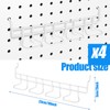 Coume 4 Pieces Pegboard Screwdriver Holders, Stainless Steel Pegboard Pliers