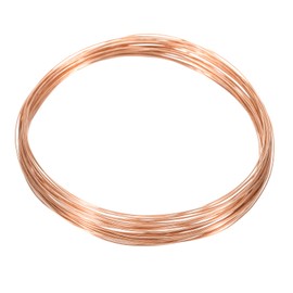 sourcing map 0.6mm/22 Gauge Copper Wires for Jewelry Making, 1 Roll Craft 10m Tarnish Resistant Beading Wires for Jewelry Making Supplies(Rose Gold)