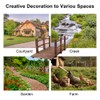 VINGLI 5 ft Garden Bridge, Classic Wooden Arch with Safety