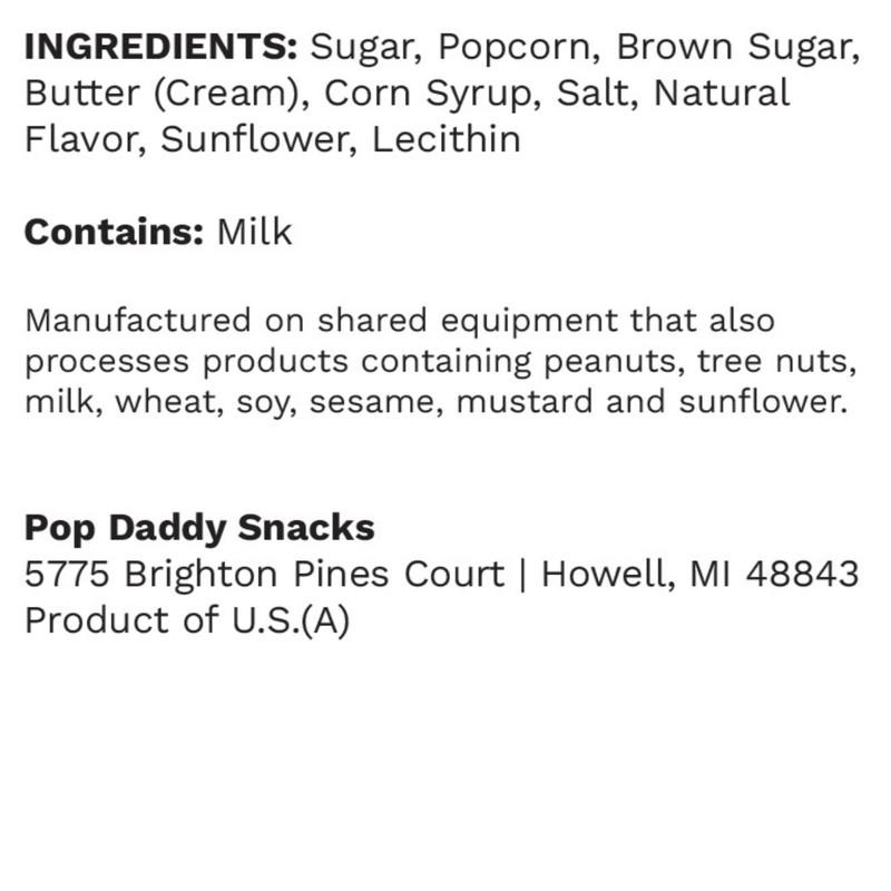 Pop Daddy Buttery Caramel Corn 5 PACK | Clean Label,