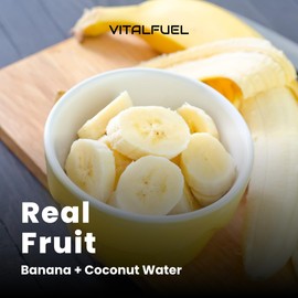 Real Banana Stomach Friendly Energy Gel for Runners, Cycling and Exercise - 24 Energy Gel Packs, 20 g Real-Fruit Carbs & Potassium, 80 Calories, Vegan, Gluten Free, No Sugar or Caffeine Endurance Fuel