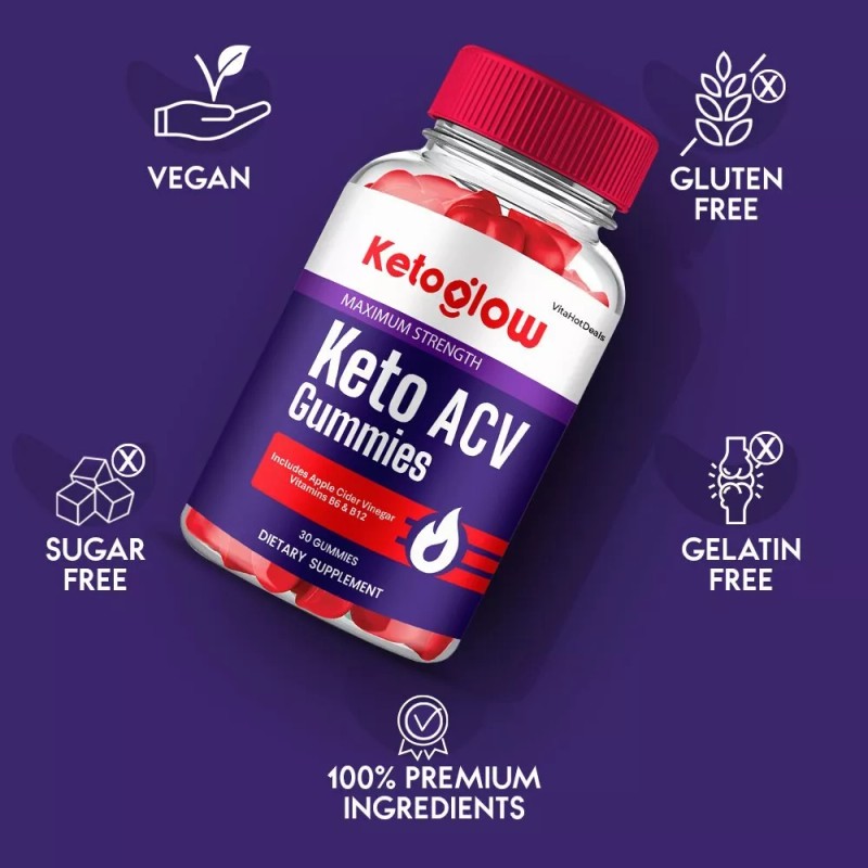 Keto Glow Keto ACV Gummies, Max Strength Supplement, KetoGlow Gummies
