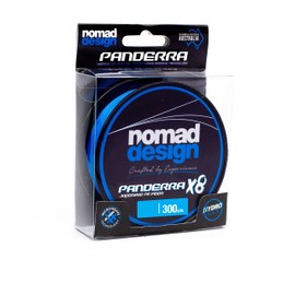Nomad Design Panderra Cyan Blue X8 Braid 300Yds (Dia. 0.19mm) 10 pounds - Premium Blue PE Fiber Fishing Line with Micro Weave Technology, Hydroslick Coating, and Increased Casting Distance