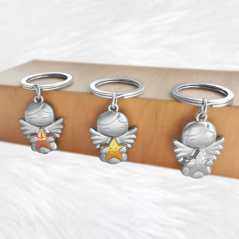 GERNEO® Guardian Angel Keyring Emilia - Lucky Charm with Star