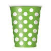 Polka Dot Party Paper Cups - 12 Oz, Sunflower Yellow,