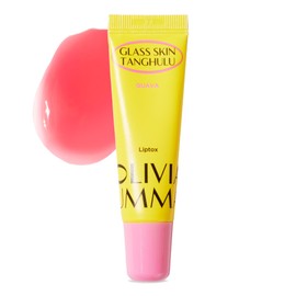 OLIVIAUMMA - Glass Skin Tanghulu Liptox Guava Infused para labios secos y agrietados, humectante coreano para el cuidado de los labios