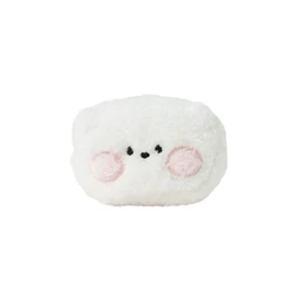 Solomon Shoji BT21 Minini Coin Case (RJ) Coin Case with Carabiner, Plush Coin Case, Plush Pouch, Coin Purse, Small Item, Fluffy, Fluffy