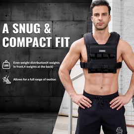 Slim Design Men's Weighted vests, Weighted Workout Vests With Adjustable Iron Weights, Heavy Duty Weighted Vests for Functional Fraining, Weighted Running Vests, Weighted Vests for Men and Women (35, LB)