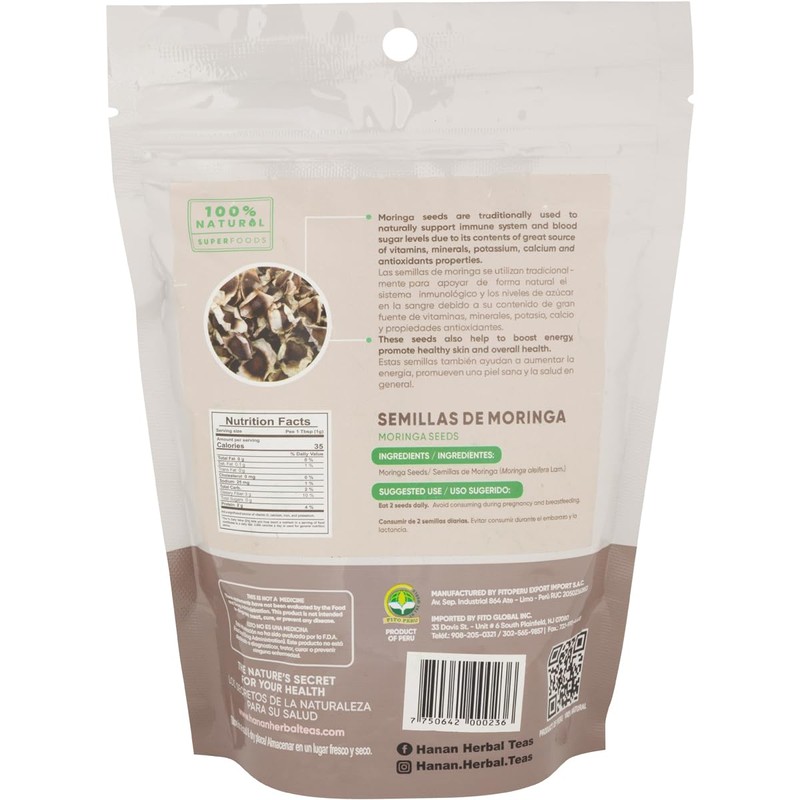Hanan Moringa Seeds 3.5 oz (100 g) - Semilla de