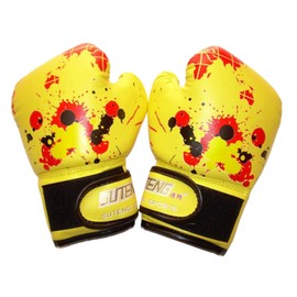 1 Pair Kids Boxing Gloves for Kids 2-11 Years Boys Girls Toddlers PU Cartoon Sparring Training Boxing Gloves for Kickboxing Punch Bag Focus Pads (Yellow)