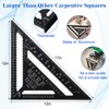 2-Piece Framing Square 12 Inch and Combination Square Set, Aluminum