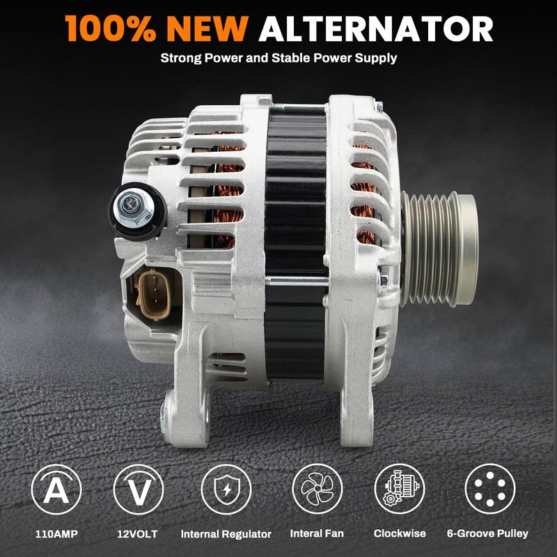 110A High Output Alternator Compatible with 2013 2014 2015 2016