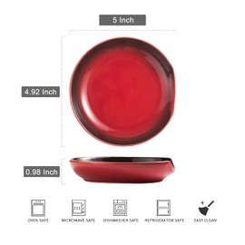 Miamolo Spoon Rest for Stove Top Spatula Holder for Kitchen Counter Cute Cooking Utensil Rest for Spoons, Ladles, Tongs, Farmhouse Decor for Christmas, Red