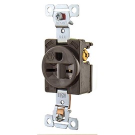 Bryant Electric 5661 Receptacle, Electrical Outlet, Brown