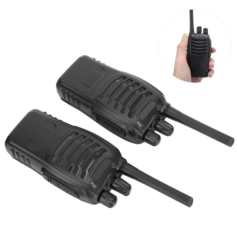 2pcs Walkie Talkie for Baofeng BF‑888H 400‑470MHz 16CH USB Charging