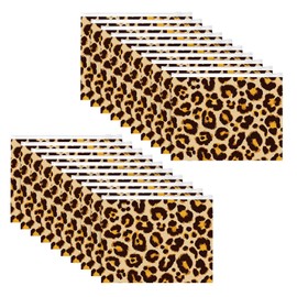 SPVECR Leopard Print Cosmetic Bag, 10 Pack Travel Toiletry Bags, Waterproof EVA Material, Portable, Adults - Frequent Travelers