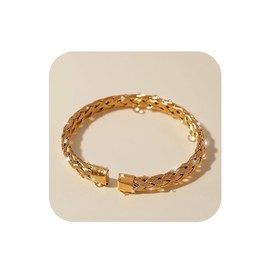 ANDKISS Gold Bracelet Set Rings for Women, Non Tarnish 14K Gold Bangles and Cuff Bracelets, Stylish Charm Bracelets, Perfect Accessories for Women’s Daily Wear